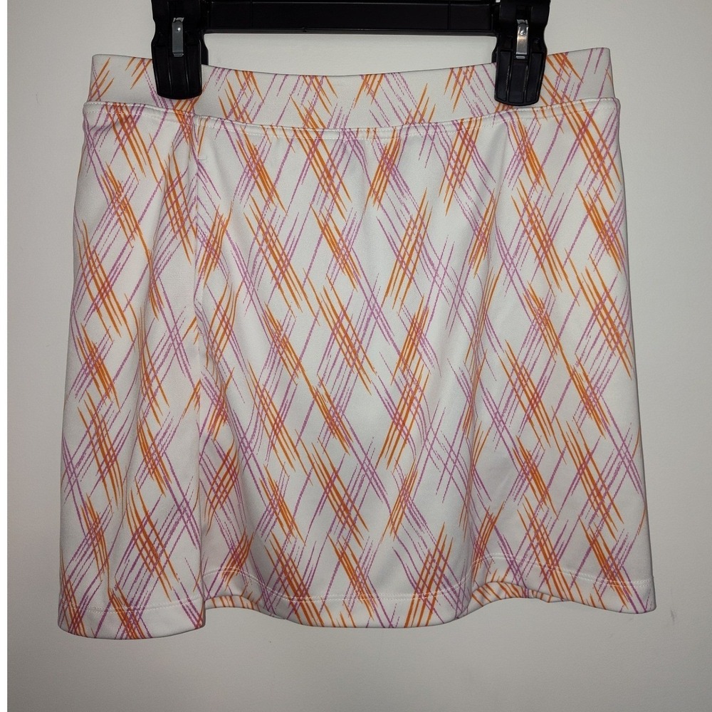 Callaway Womens Golf Skort White Orange Purple Abstract Print Performance Size M